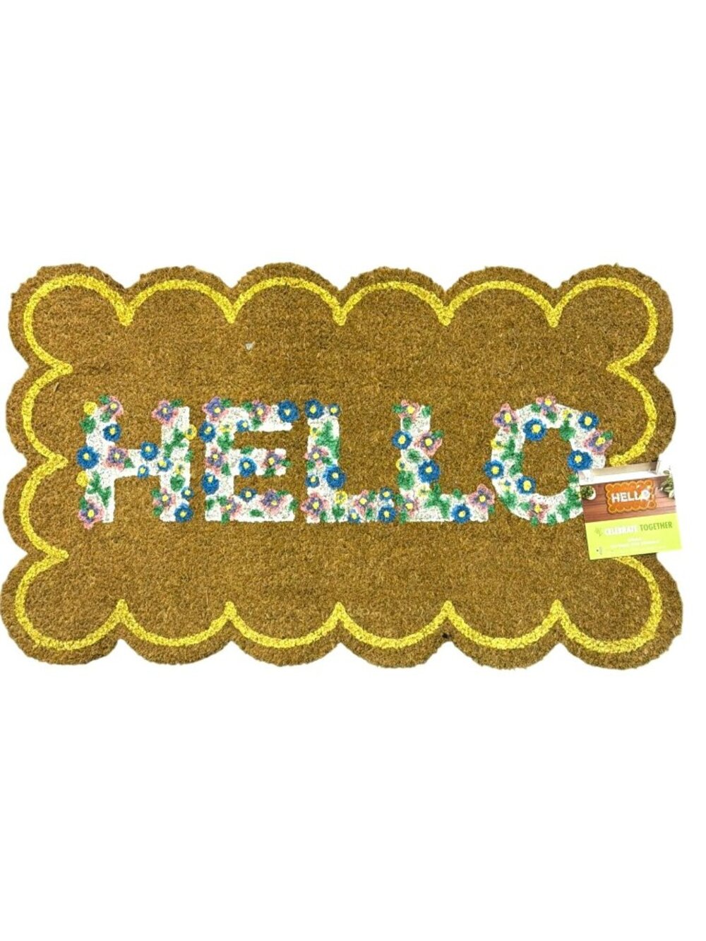 Celebrate Together Spring Outdoor Coir Doormat "Hello" 18x30 Inches